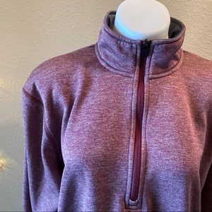 Red Adidas Fleece Lined Quarter Zip